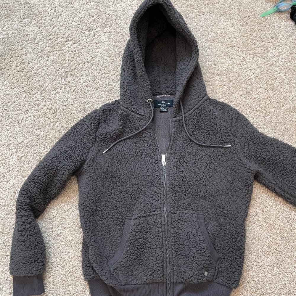 Fleece zip up hoodie (Andrew Marc) women's M